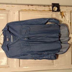 Women's Soho New York & Company Jean Button Tunic Shirt